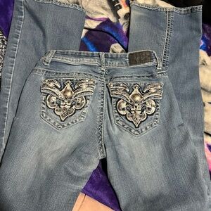 Stylish Blue Embellished Women's Jeans